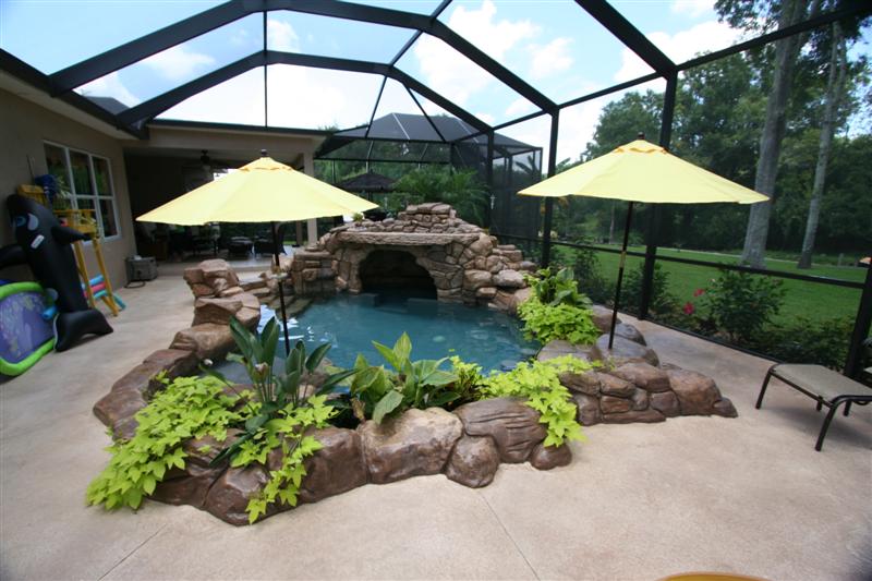 Add custom water features to your swimming pool or fire pits